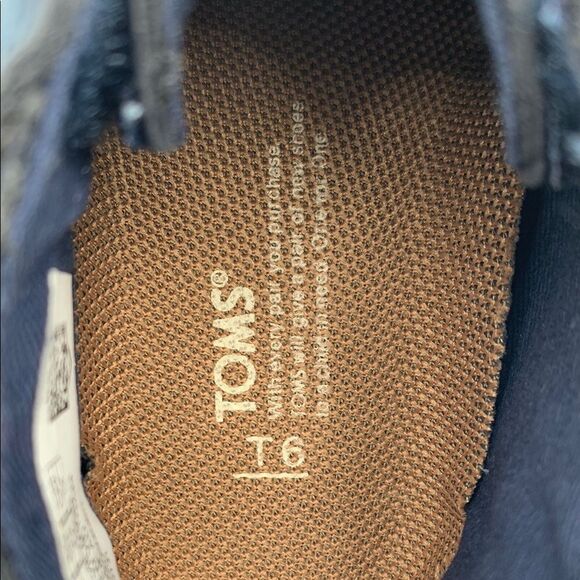 Toms Blue Moccasins with Suede Texture chukka boots size 6 toddler nwot - Picture 9 of 10